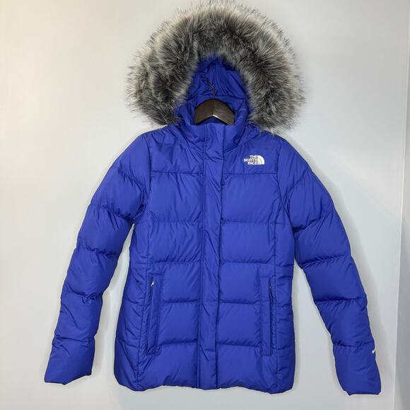 The North Face Gotham Puffer 550 Down Women's jacket Blue Winter Sz L - Picture 1 of 16